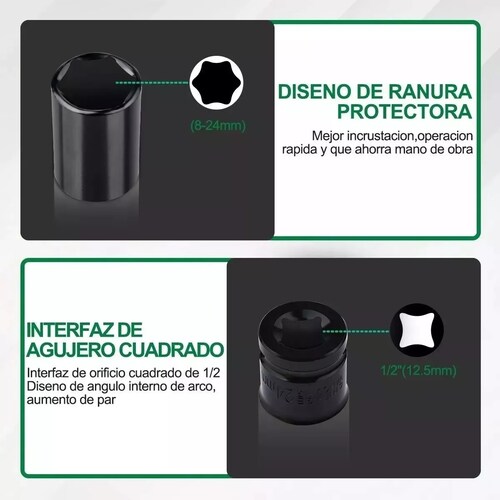 Juego De Dados Llave Vaso 1/2 Para Dados 20 Pzas