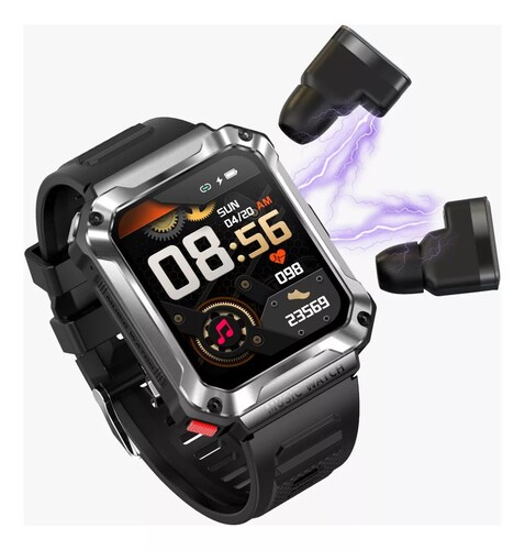 Reloj Smartwatch T93 Fralugio Mp3 Con Audífonos Tws 4gb Rom