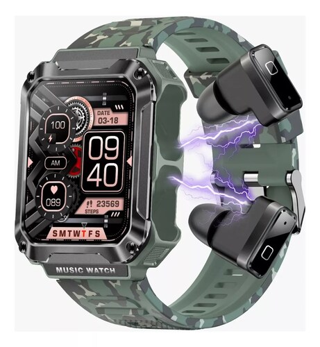 Reloj Smartwatch T93 Fralugio Mp3 Con Audífonos Tws 4gb Rom