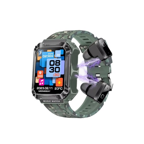 Reloj Smartwatch T93 Fralugio Mp3 Con Audífonos Tws 4gb Rom