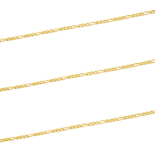 Cadena 50 cm x 1 mm Oro Dorado 10 Kilates.
