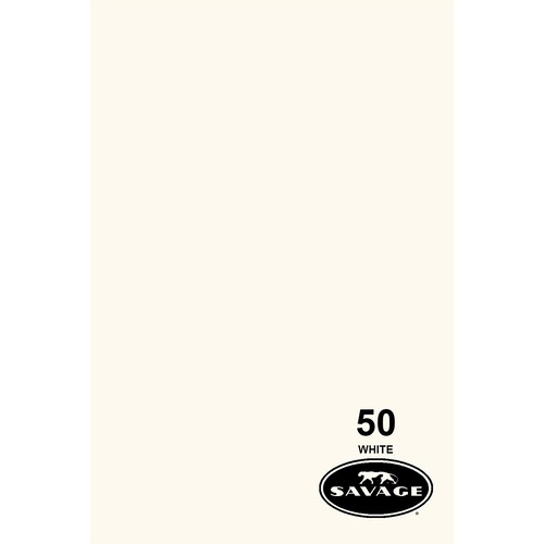 50-12 Ciclorama Fondo De Papel Savage White - Blanco 2.72m X 11m