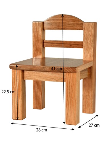 Silla De Madera 100% Encino Para Niños De 1 A 3 Años.