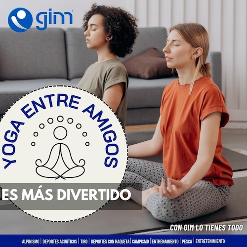 Tapete de EVA para yoga de 30.9 x173 cm con correa ejercitadora y ladrillos de 13.9 x 22.8 cm Yg02 Gim Color Azul