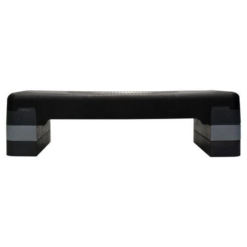 Banco para Ejercicios Aeróbicos STEP De plástico superficie antiderrapante Ajustable a 3 niveles de altura 10 cm, 15 cm, 20 cm Gim IR97302 color Negro