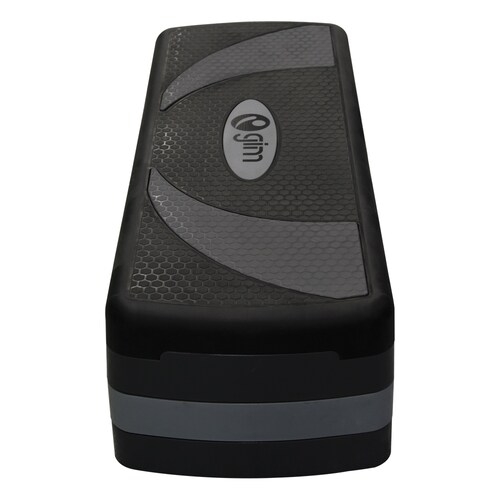 Banco para Ejercicios Aeróbicos STEP De plástico superficie antiderrapante Ajustable a 3 niveles de altura 10 cm, 15 cm, 20 cm Gim IR97302 color Negro