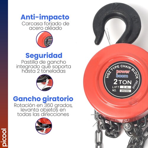 Polipasto Manual 2 Toneladas