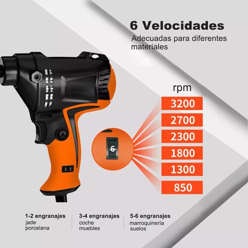 Kit Pulidora Autos Lijado Eléctrica Velocidad Ajustable 28pcs