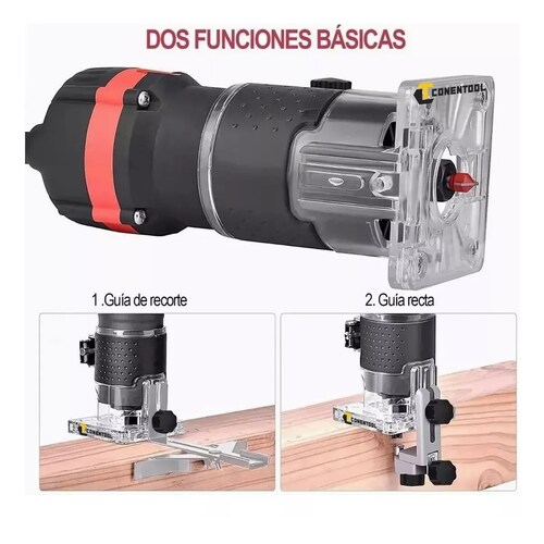 Enrutador Madera Recortadora Rebajadora 800w 15 Brocas
