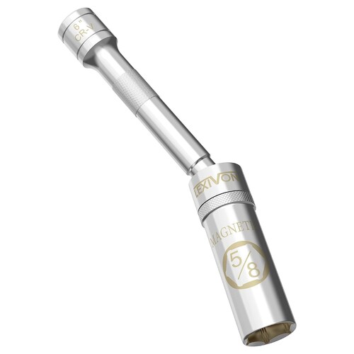 Dado Llave Bujía 5/8 Magnético LEXIVON giratorio largo 15cm.