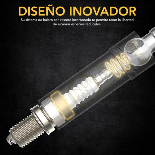 Dado Llave Bujía 5/8 Magnético LEXIVON giratorio largo 15cm.