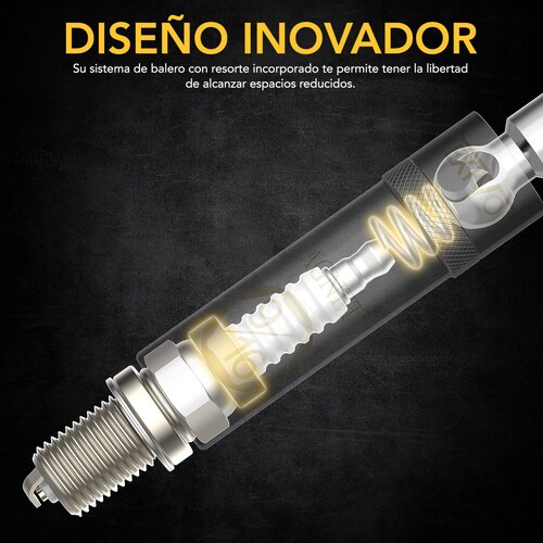 Dado Llave Bujía 9/16 Magnético LEXIVON giratorio largo 15cm