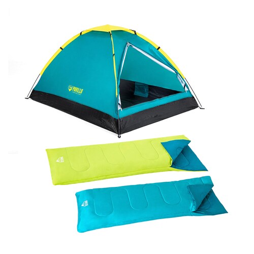 Kit Casa De Campaña 2 Personas Y 2 Sleeping Saco De Dormir