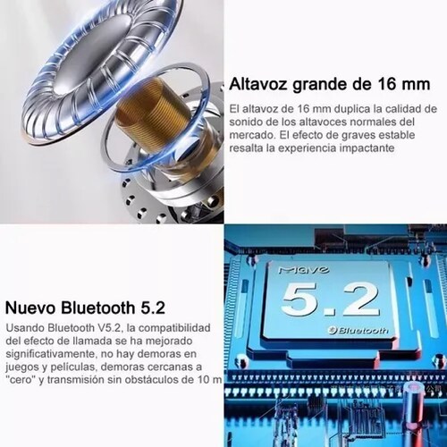 Auriculares Inalámbricos Bluetooth Notificación De Llamada