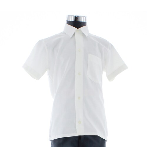 Camisa De Vestir Niño Color Blanco Manga Corta 3627 Escolar 2 A 14 Años.