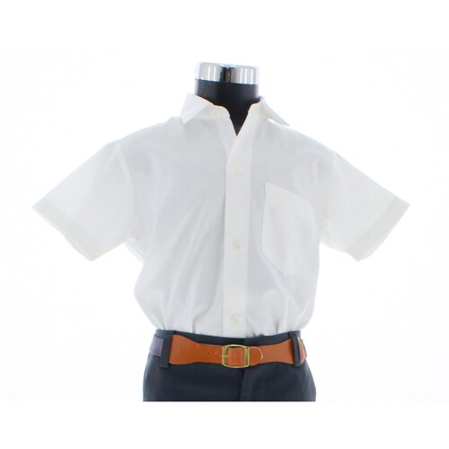 Camisa De Vestir Niño Color Blanco Manga Corta 3627 Escolar 2 A 14 Años.