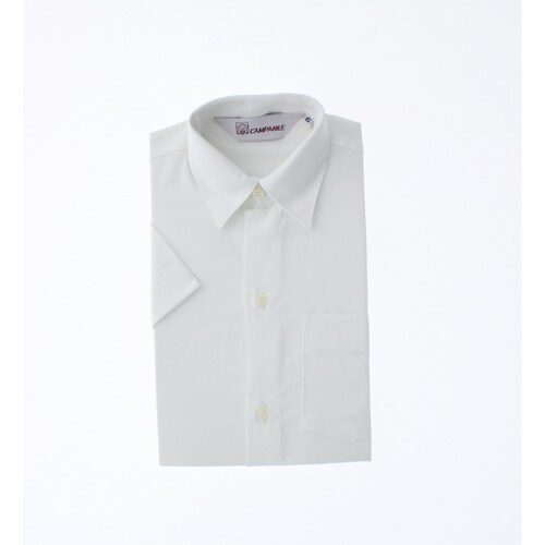 Camisa De Vestir Niño Color Blanco Manga Corta 3627 Escolar 2 A 14 Años.