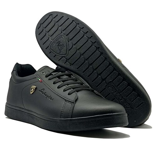Tenis Lamborghini 1222 Negro Hombre Casual Originales Unisex 