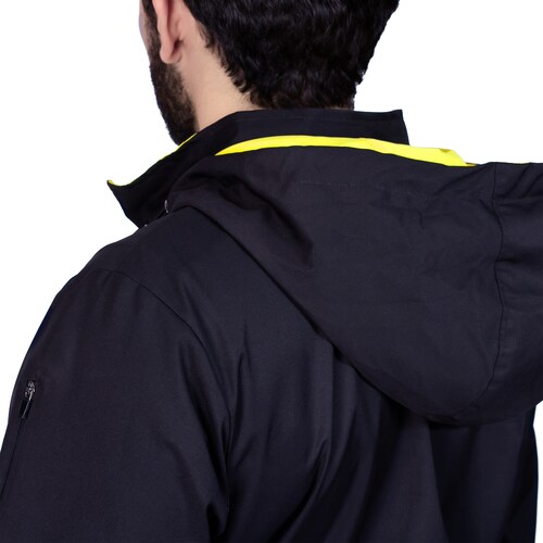 Chamarra Impermeable Outdoor Negro de Hombre para Campismo, Senderismo y Ciudad Laca-BK