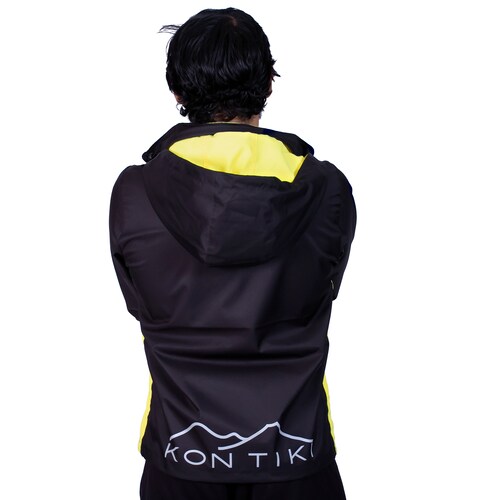 Chamarra Impermeable Outdoor Negro de Hombre para Campismo, Senderismo y Ciudad Laca-BK