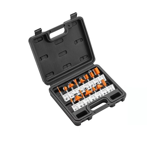 Juego Brocas Router Taladro 1/4 15 Pz