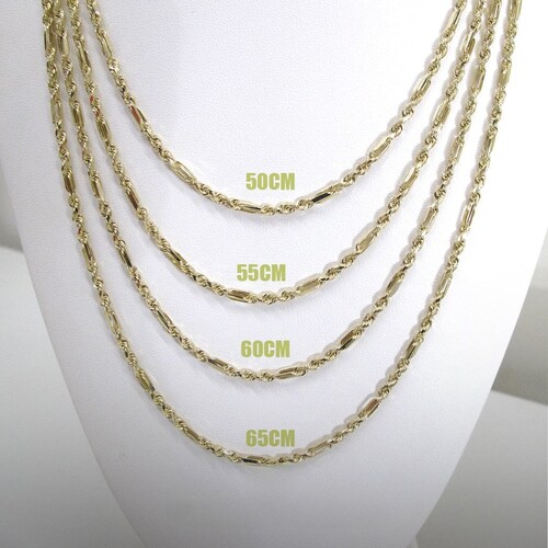 Cadena Torzal 60 cm X 5 mm Oro 14k + Obsequio