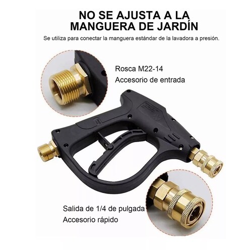 Pistola De Lavado A Alta Presión Con 5 Boquillas