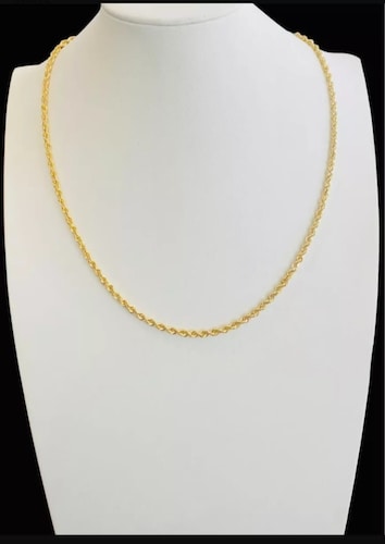 Cadena Torzal De 50 cm X 5 mm Oro  14k + Obsequio
