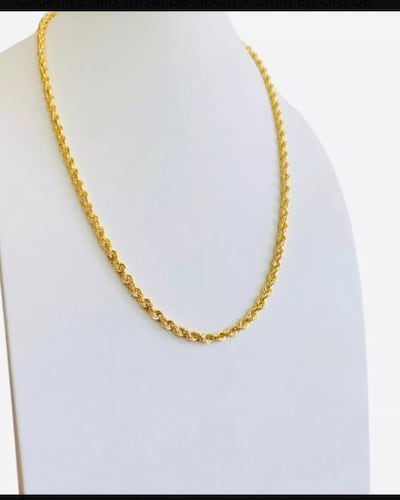 Cadena Torzal 50 cm Por 4 Mm Oro 10K + Obsequio