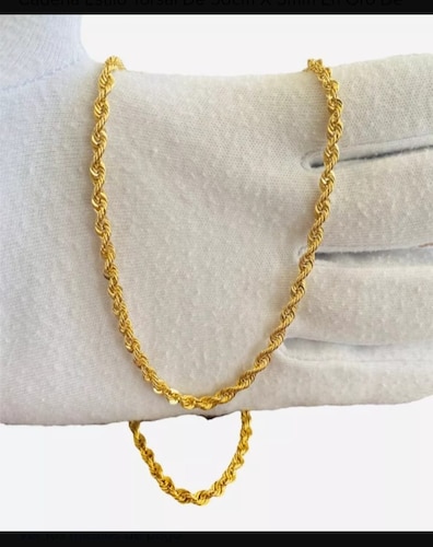Cadena Torzal 50 cm Por 4 Mm Oro 10K + Obsequio
