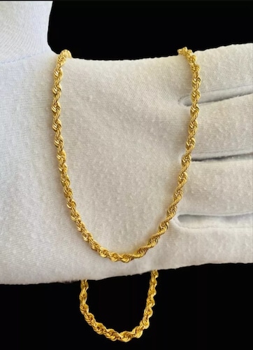 Cadena Torzal 50 cm Por 4 Mm Oro 10K + Obsequio