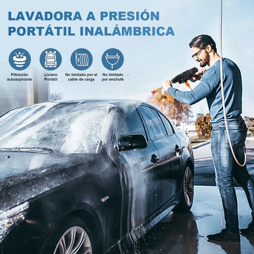 Hidrolavadora Inalambrica Pistola Lavado Coche Alta Presión