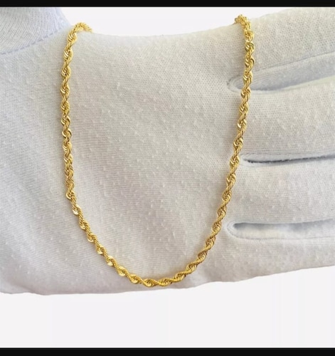 Cadena Torzal 50 Cm X 3 Mm Oro 10 K + Obsequio