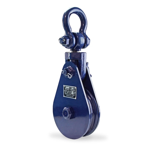 Polea con grillete de Eslinga Capacidad 15 Toneladas Polea 45.72cm Cuerda 1 Pulgadas Azul con Rojo