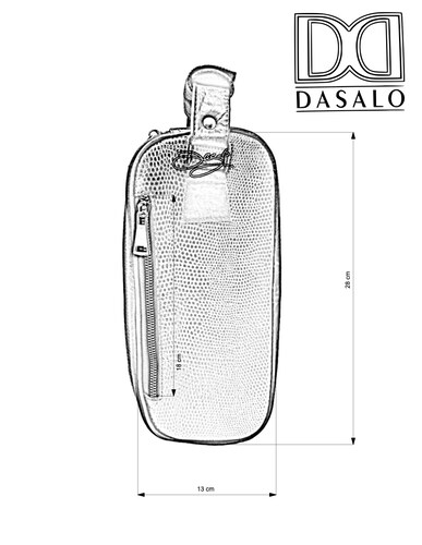Neceser Dasalo En Piel Vacuno Grabado Con Tarjetero Para Caballero.