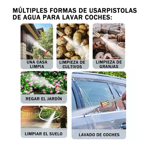 Pistola Lavado Auto Hidrolavadora Inalámbrico 2 Baterías 48v