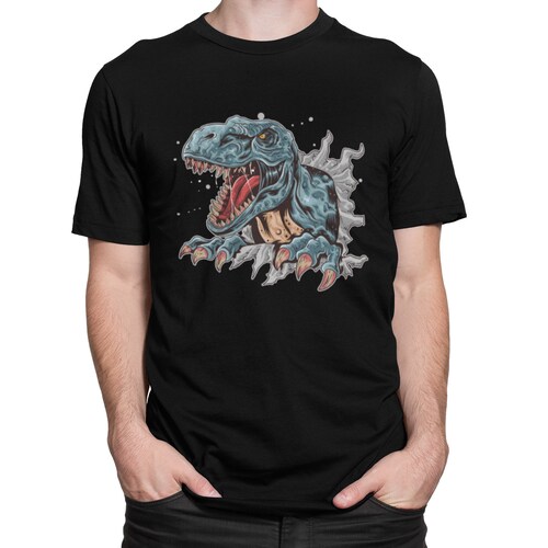 Playera Caballero y Dama Tiranosaurio Rex Dino Dinosaurios 