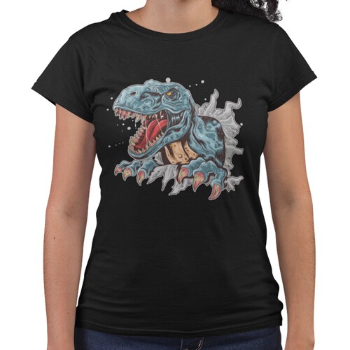 Playera Caballero y Dama Tiranosaurio Rex Dino Dinosaurios 