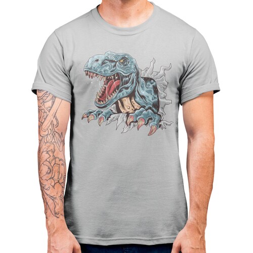 Playera Caballero y Dama Tiranosaurio Rex Dino Dinosaurios 