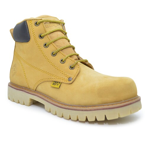 Botas de Trabajo para Hombre Piel Uso Rudo Construccion Con Casco PMA136 Miel