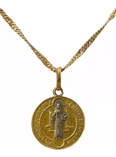 Kit Cadena + Medalla San Benito Oro 10K + Obsequio