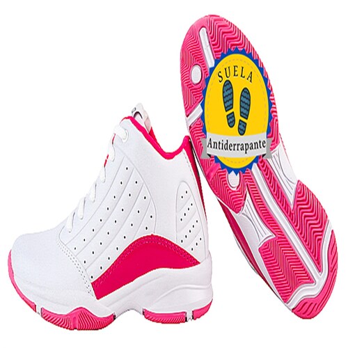 Tenis Bota Escolar Niña Arco Ortopedico Básquet 587-BF .