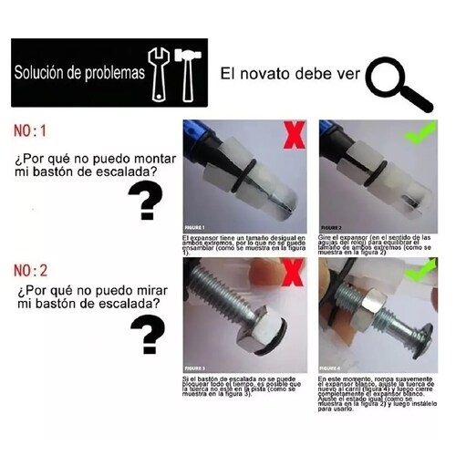 Bastón Plegable Ligero Senderismo Caminar Escalar Rojo