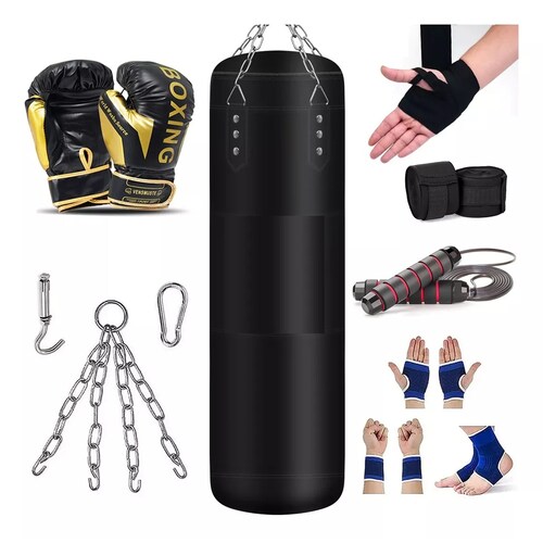 Saco Bolsa Boxeo 120 Cm Saco De Boxeo Deportivo Profesional Negro