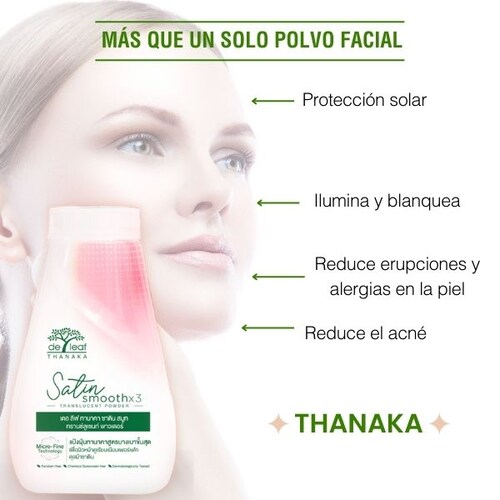 Kit Thanaka Superior (Bloqueador Solar, Blanquea la piel, Antialérgico, Polvo Translucido, Controla el acné) Anti Melasma y Manchas