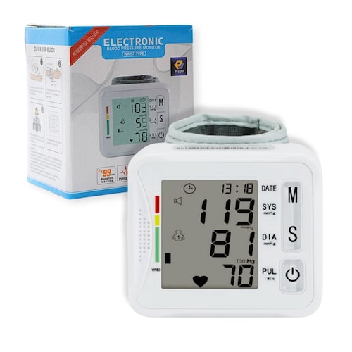 Medidor de presión arterial de muñeca, Monitor de frecuencia cardíaca  digital