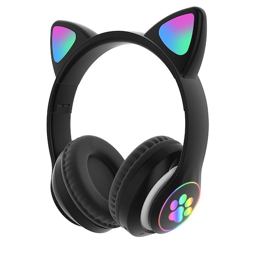 Audífonos inalámbricos con orejas de Gatito con micrófono 