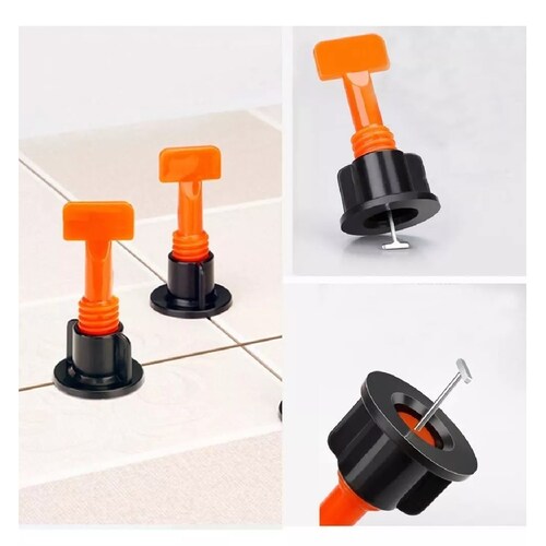 Kit De Sistema De Niveladores De Azulejo Reutilizable 50 Pzas
