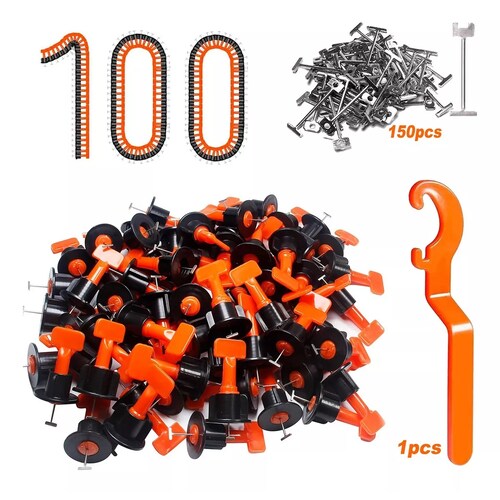 Kit Sistema Nivelador Azulejo Loseta Piso Reutilizable100pza