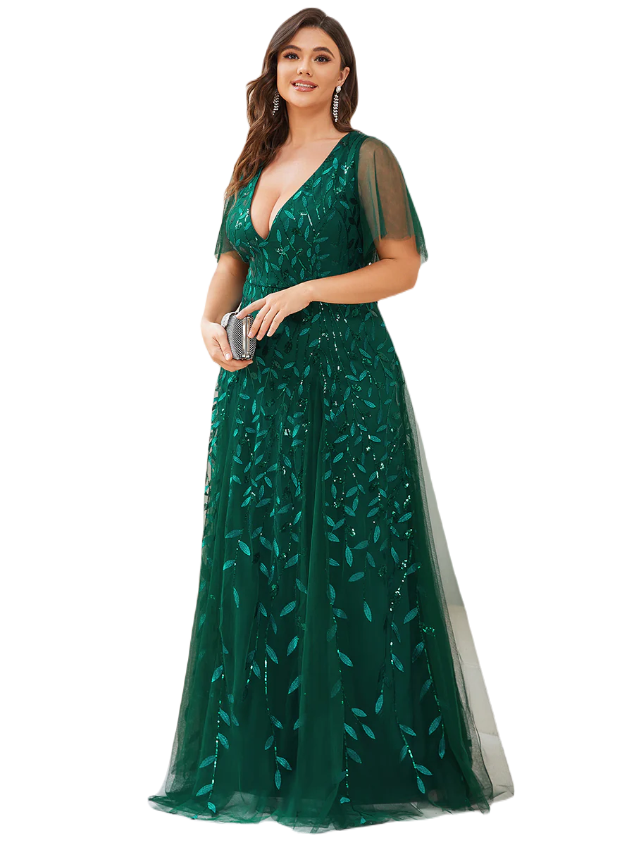 Vestidos de noche best sale en color verde esmeralda